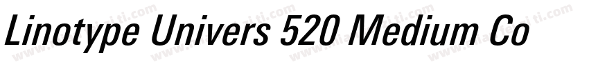 Linotype Univers 520 Medium Condens字体转换